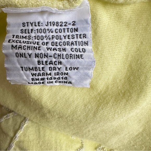 Johnny Was | Embroidered Yellow Scoop Neck Cotton Top | Size M - Picture 8 of 10